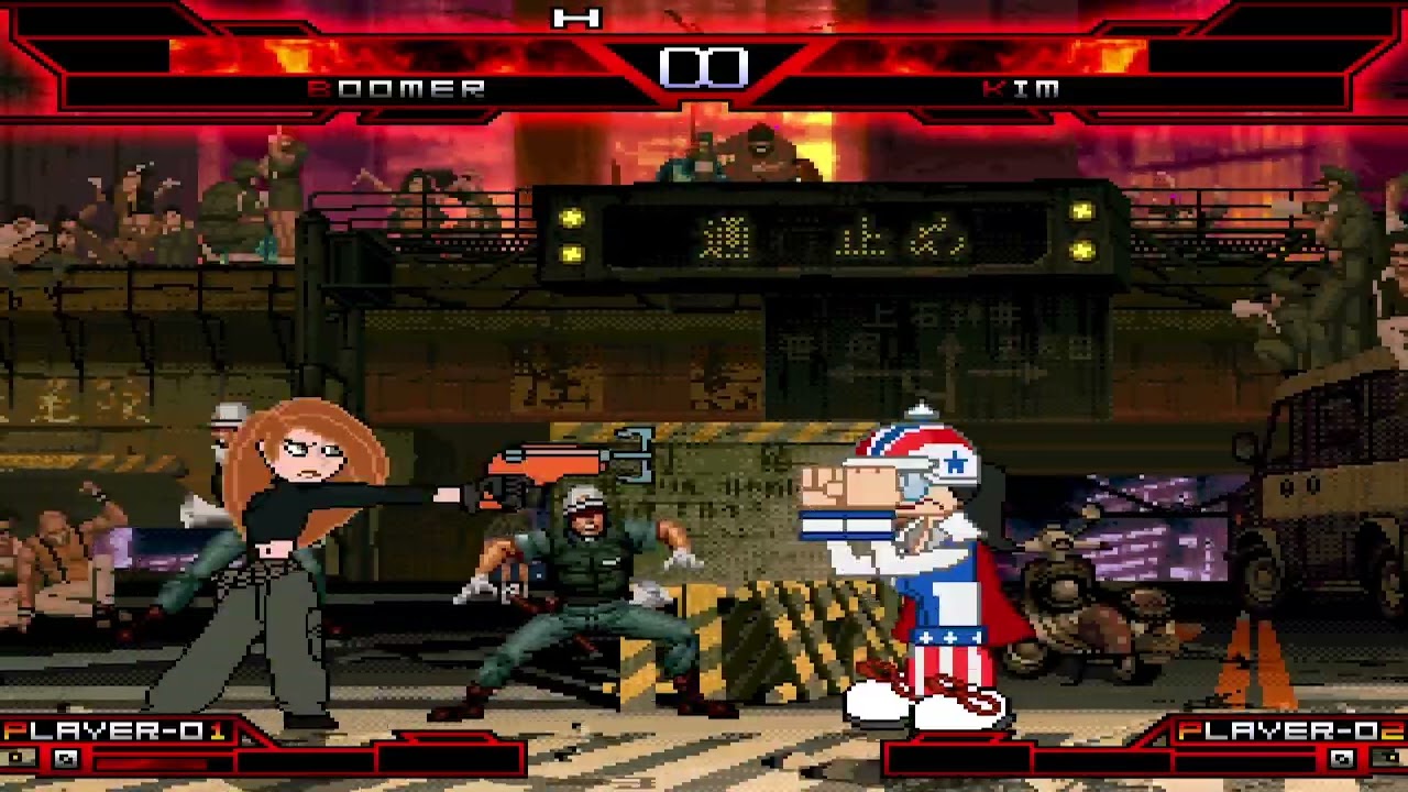KOF MUGEN Boomer (Flipline Studios) vs Kim Possible (Achilldude)