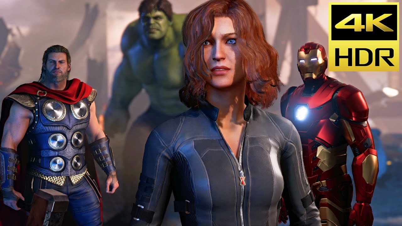 Avengers PS4 PRO High Dynamic Range Gameplay (4k HDR)