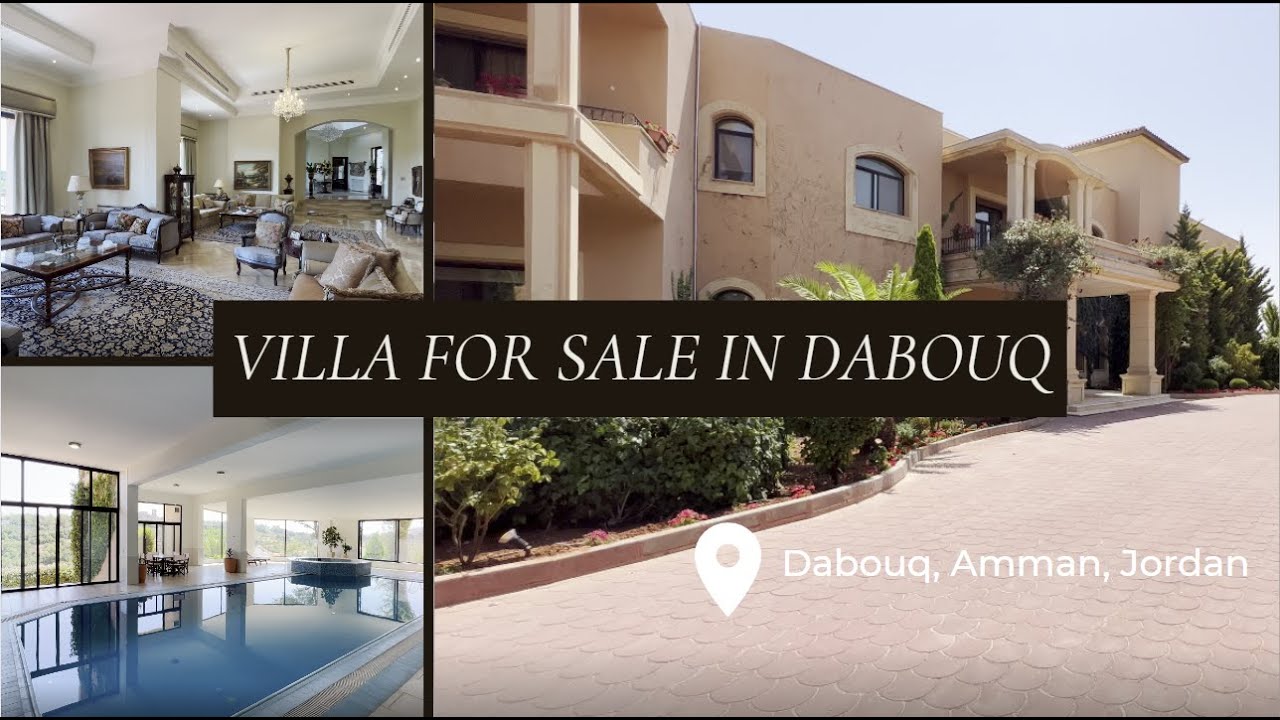 فيلا للبيع في دابوق عمان الاردن على الطراز الاسباني / Villa for sale in Dabouq, Amman, Jordan,