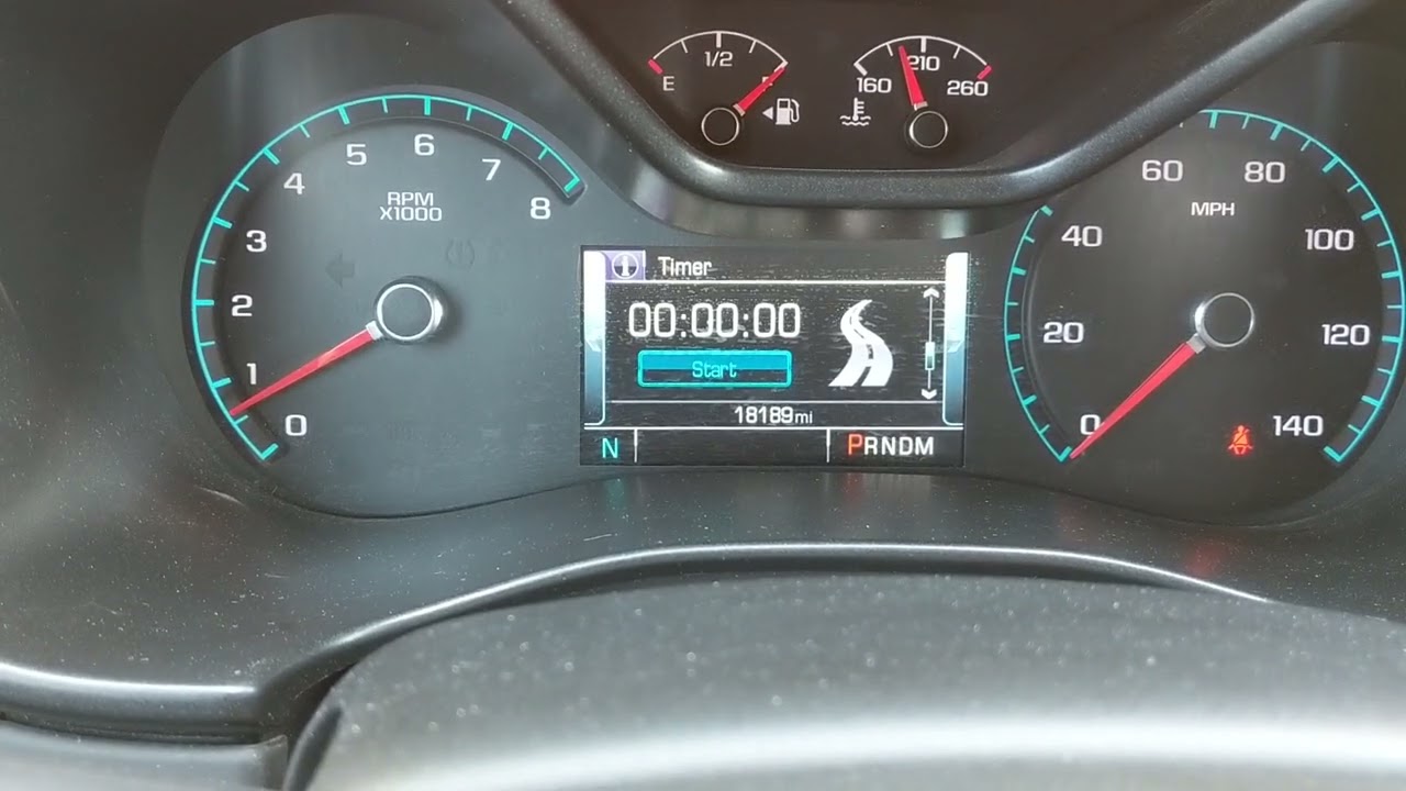 como  encontrar digital odómetro en 2016 Chevrolet Colorado LT