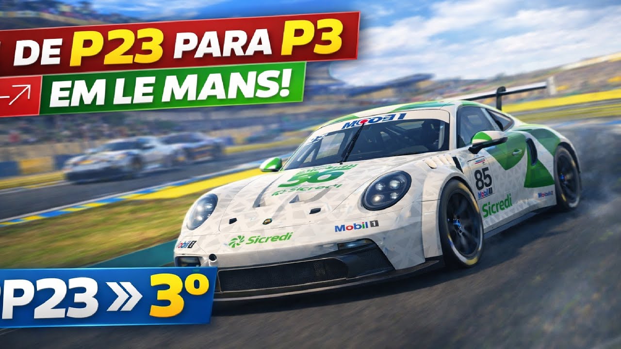 Porsche Cup Open em Le Mans no iRacing.