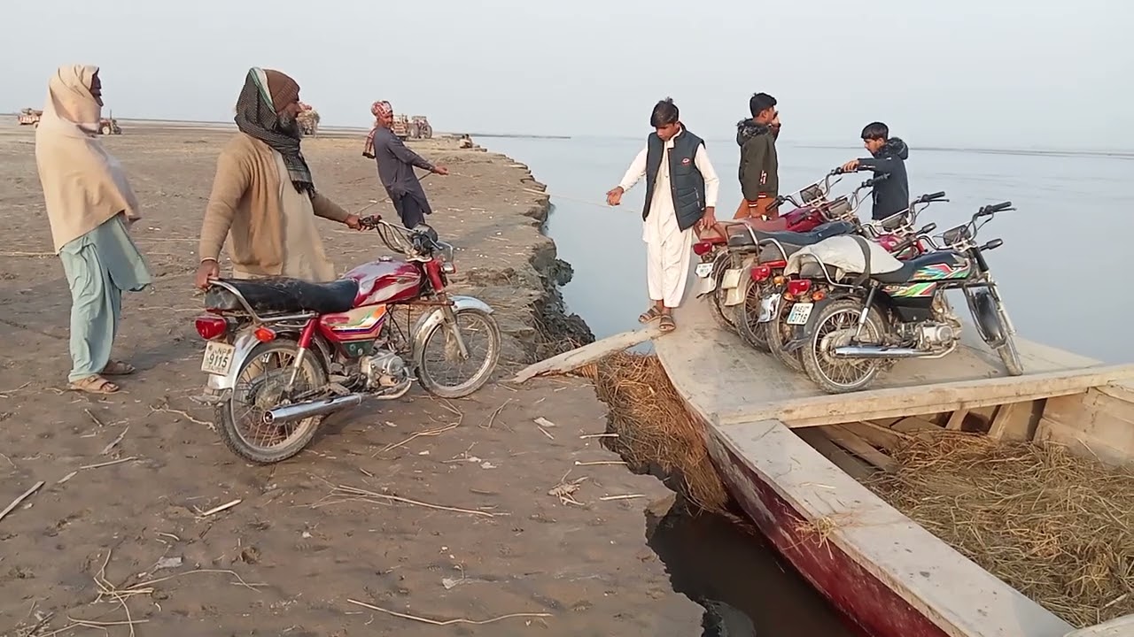 Small Boat Loading a Motorbike 🚤🏍️ | Real River Transport Journey
