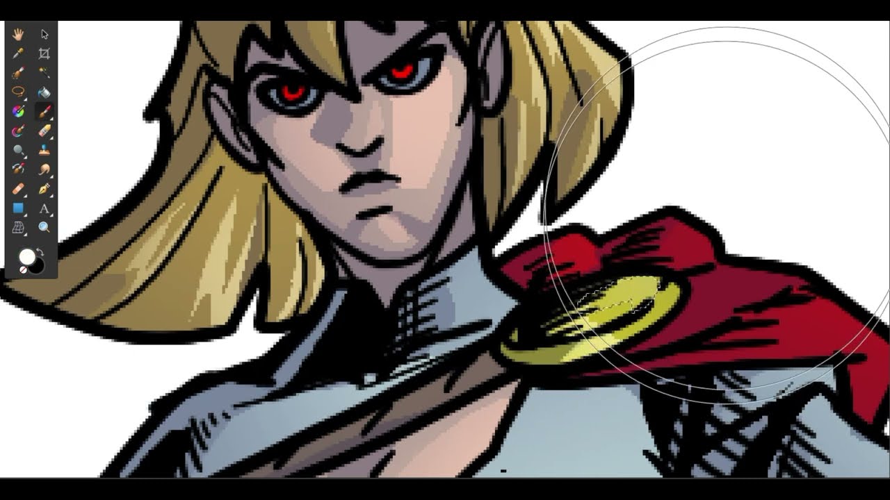 Drawing Power Girl (sketch to digital)