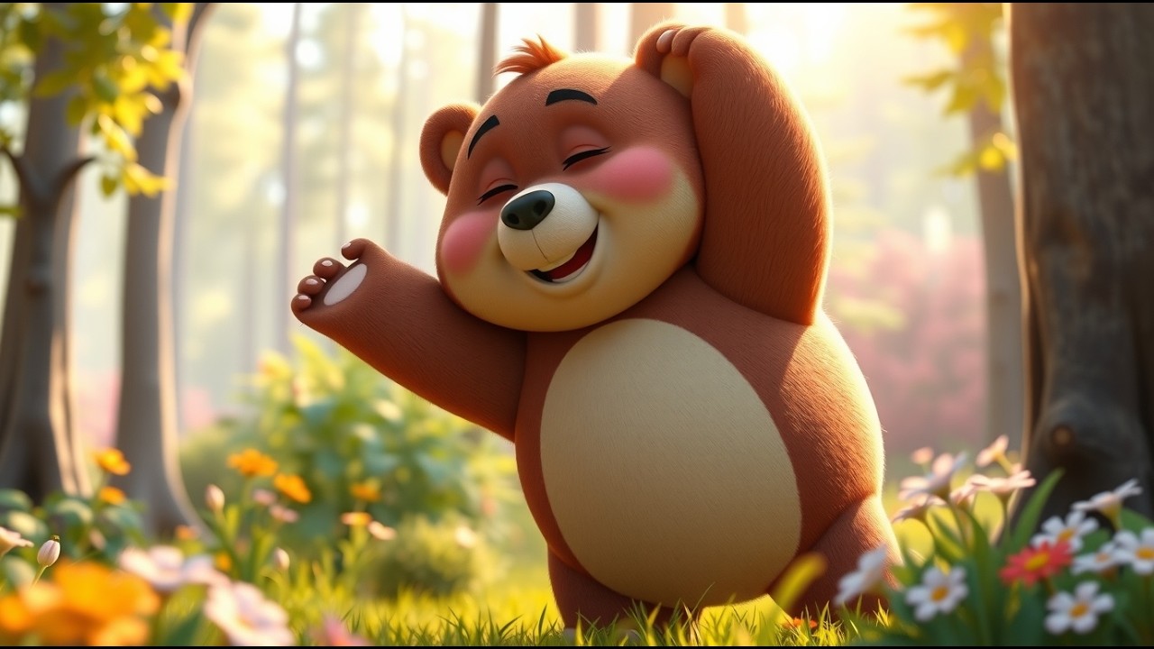 “Oscar l’Ours Gourmand 🐻 | Chanson Rigolote pour Enfants | Comptine Française Originale”