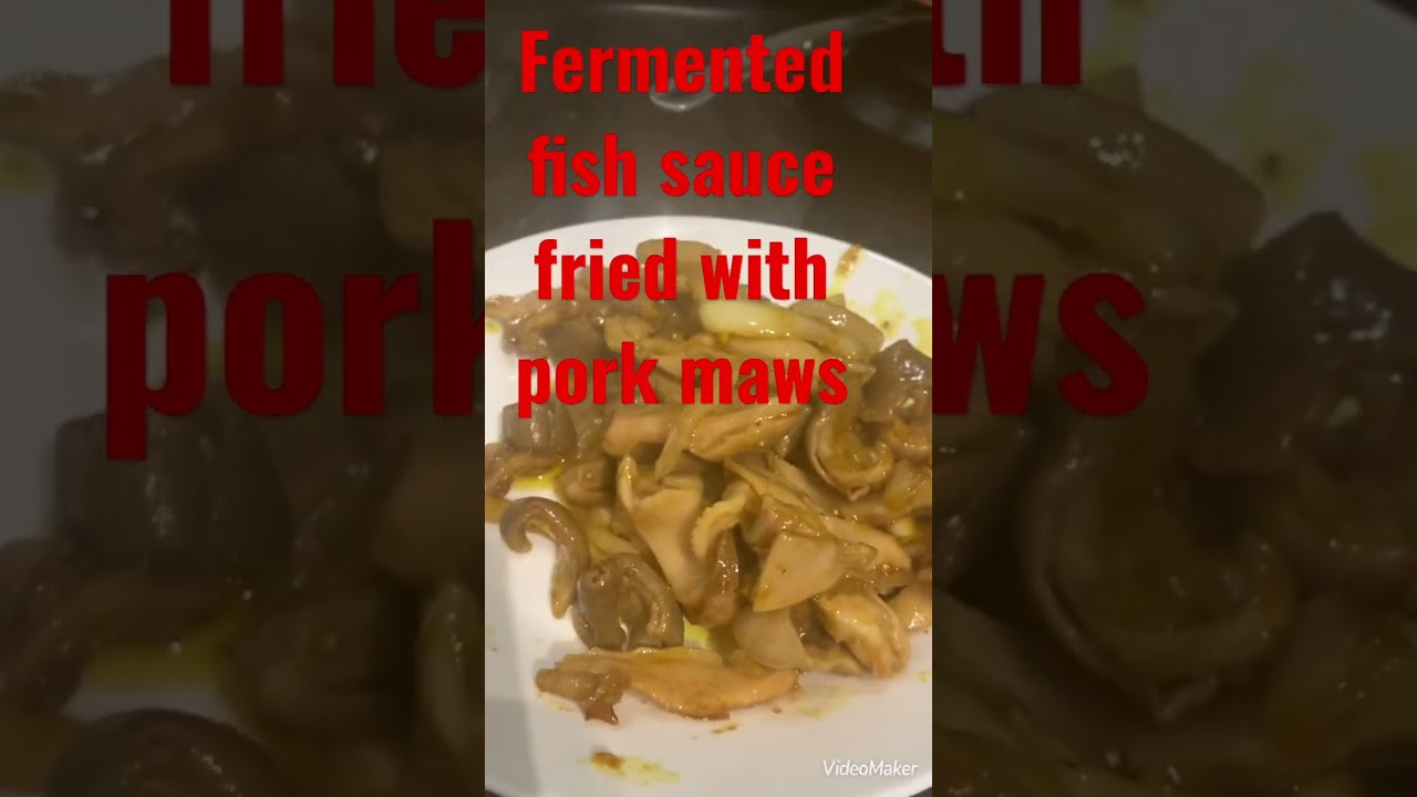 Pete lao sound Fermented fish sauce fried pork maws super delicious Pete Lao Sound thum sauce