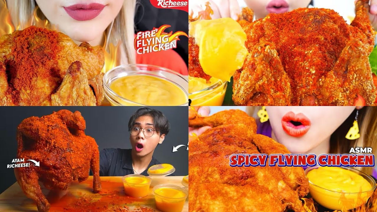 KOMPILASI ASMR AYAM RICHEESE 1 EKOR UTUH🍗🔥🤤‼️