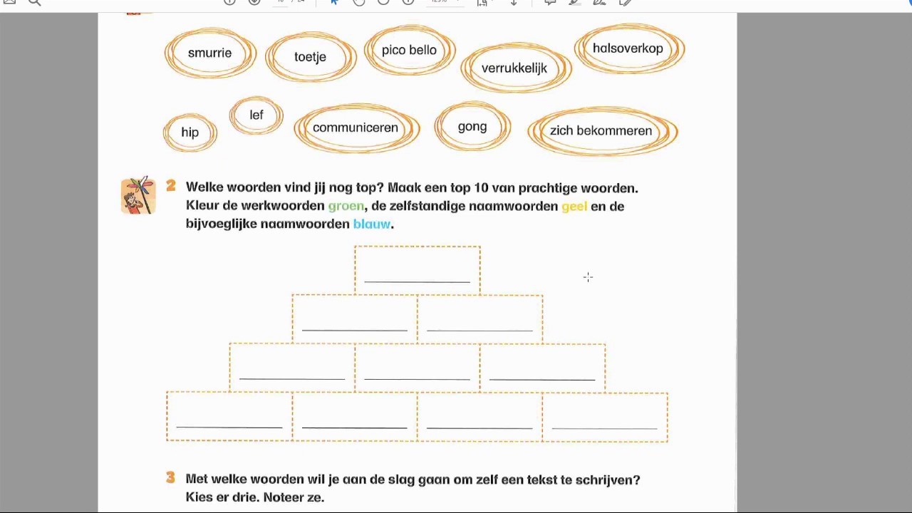 Vrijdag 8 mei - Taal - Tekst schrijven met de mooiste woorden
