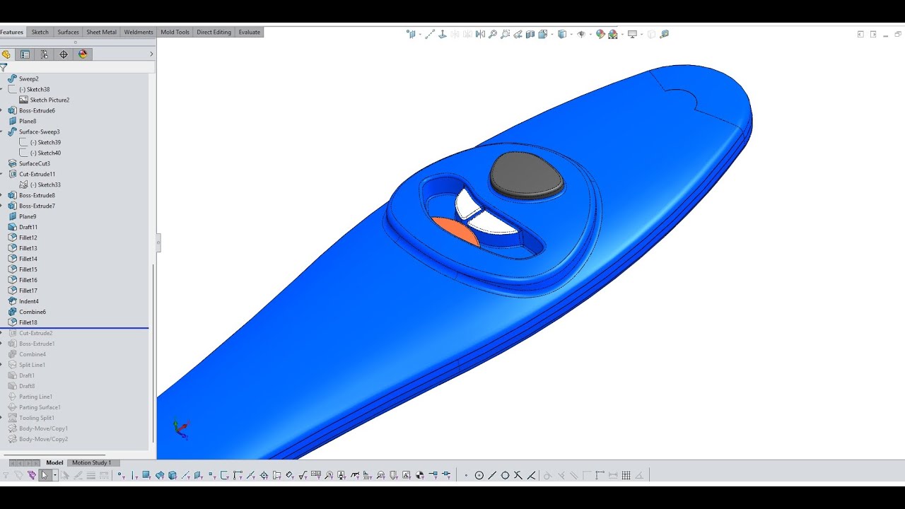 Solidworks - modelling organic shapes