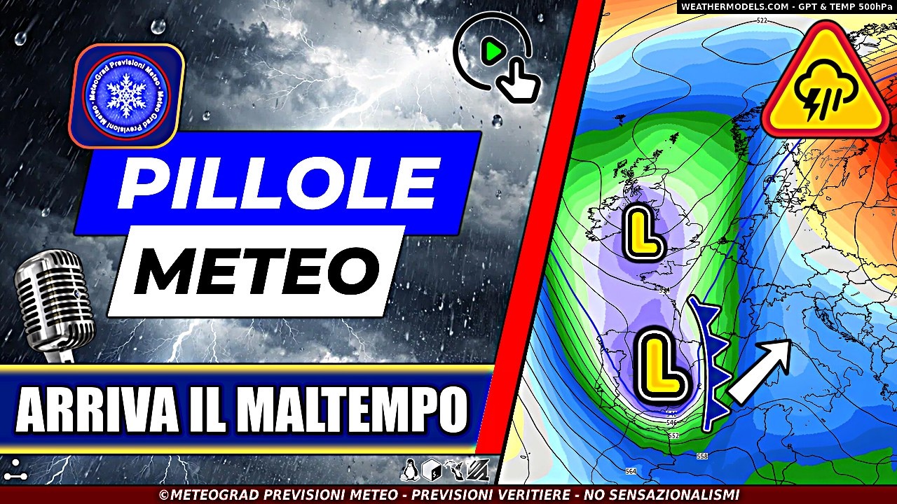 METEO – Tutto Confermato! Arriva il Maltempo: Ecco Dove Colpirà