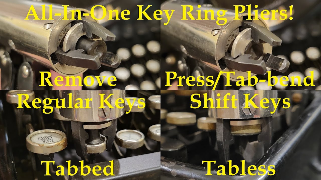 The amazing Dreusicke all-in-one typewriter key ring pliers! - Operation and disassembly