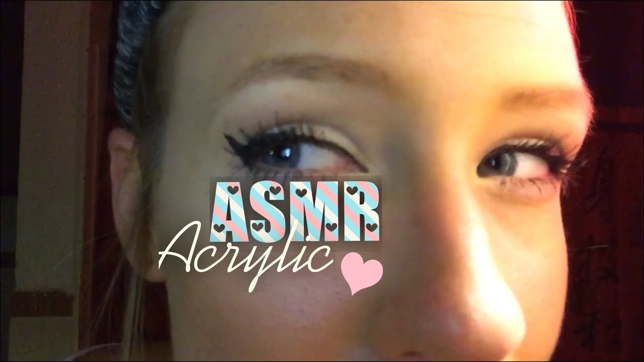 ASMR Acrylic Nails Tapping On Makeup Products