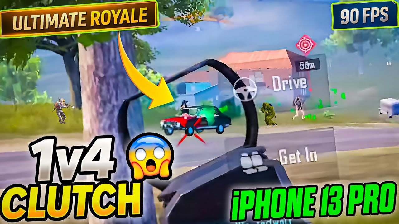 ULTIMATE ROYALE 🔥 LEGEND LOBBY 1v4 CLUTCHES | BGMI iPhone 13 Pro | 90 FPS