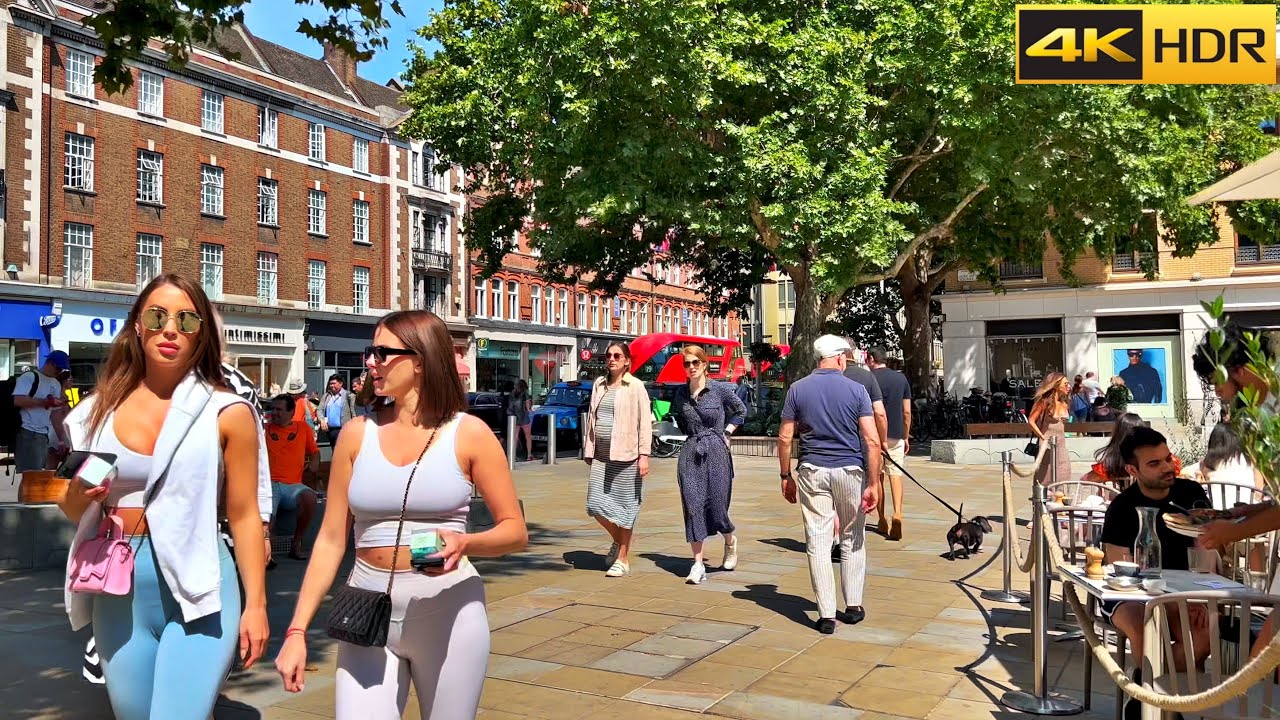 London Summer Walk-August 2022🌞Busy Sunny day in Chelsea🌞Kings Road, Sloane Square etc [4k HDR]