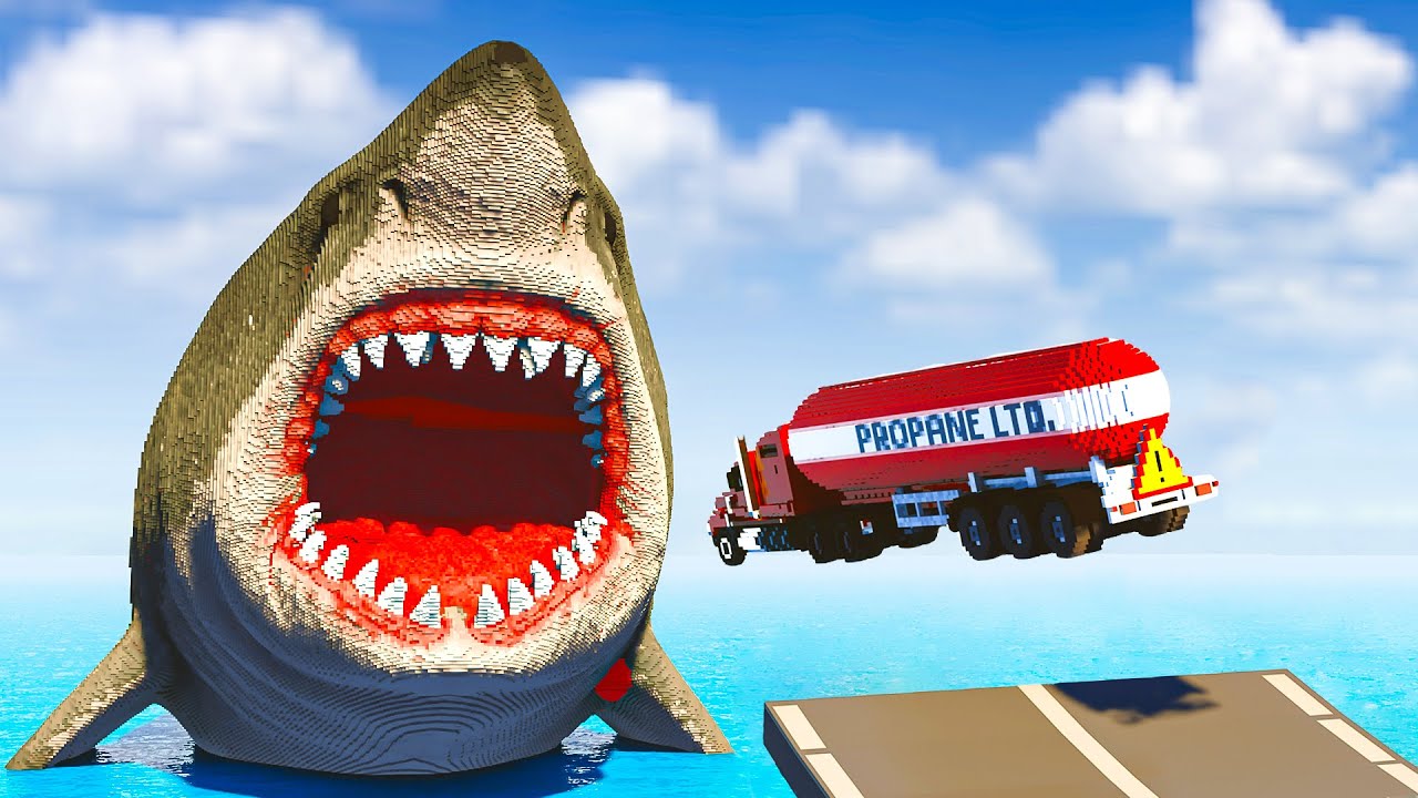 Cars vs Great White Shark | Teardown