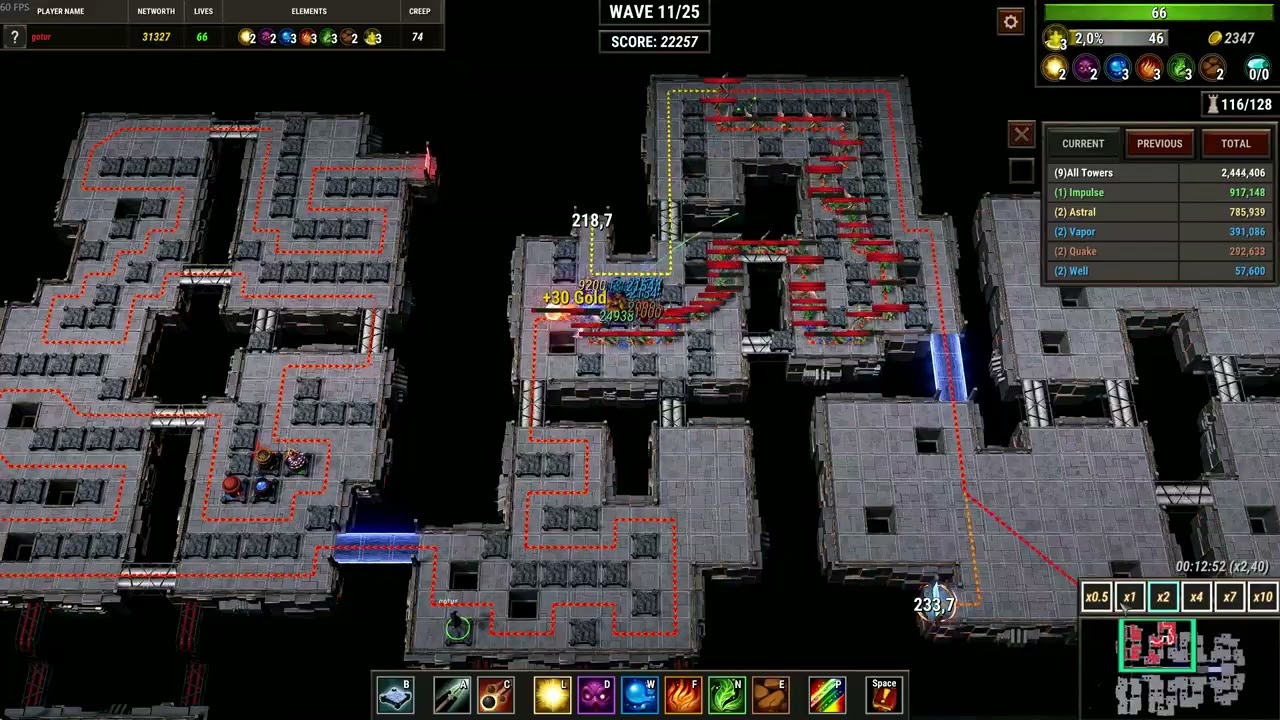 Element TD 2 Mazing Campaign - Level 13 - A New Divide - Legendary difficulty