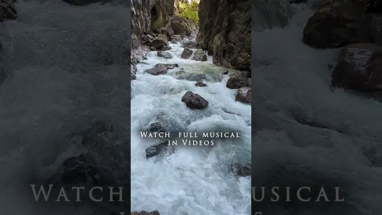 Tranquil River of Partnach Gorge, Germany | Soothing Nature Sounds and Relaxing Music. #Calm #Relax