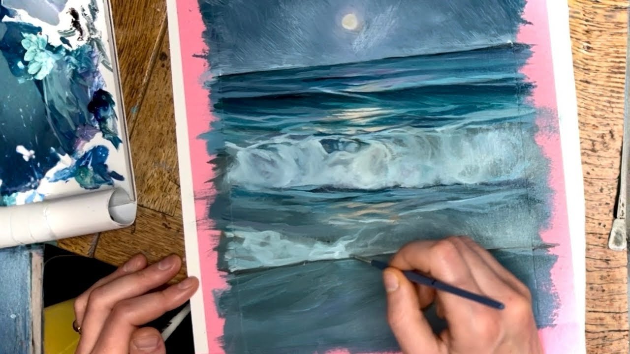 9mins of Peaceful Oil Painting + Piano Music
