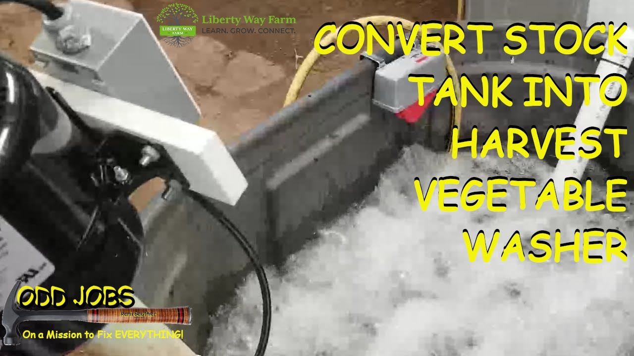 Convert Stock Tank into Harvest Vegetable Washer