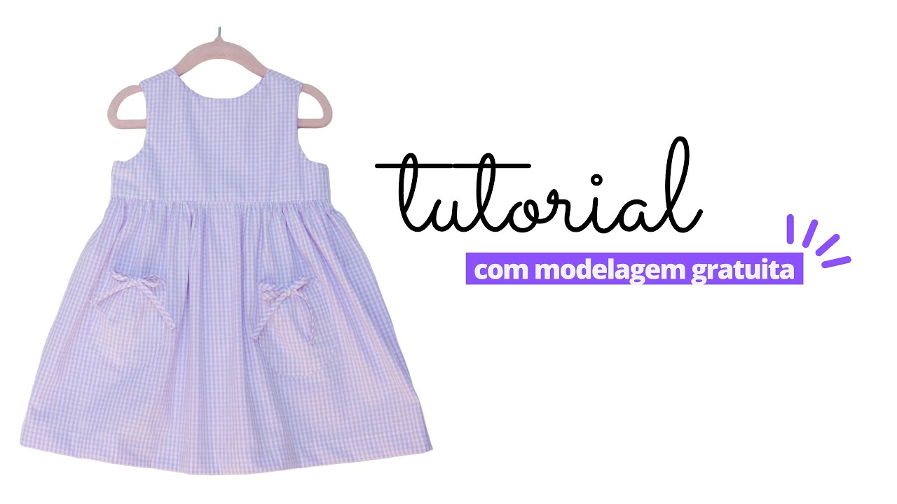 Vestido Infantil Amanda Modelagem Gratuita Para 2,4,6 e 8 Anos (Especial de Páscoa)