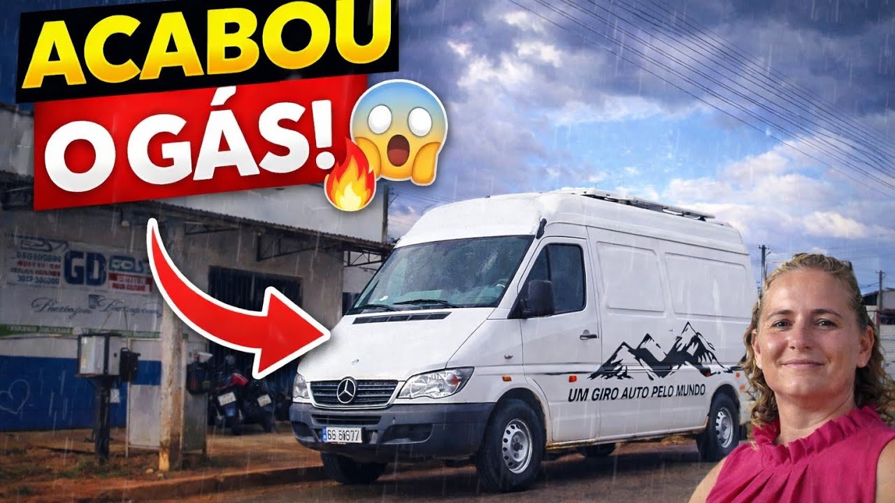 O ALMOÇO VIROU AVENTURA. Fritando peixe na van no meio da chuva.