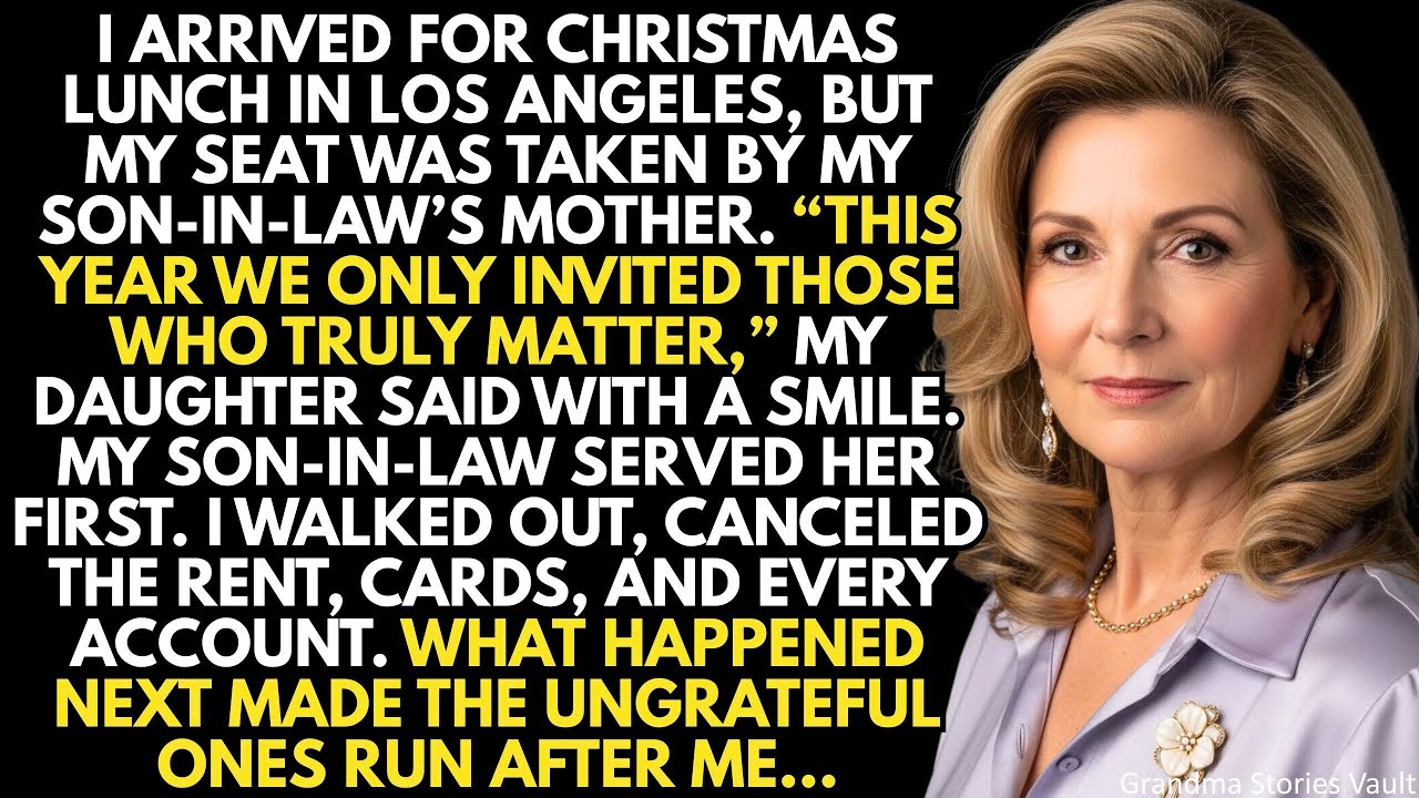 I Went to Christmas Lunch My Seat Was Taken by My Son-in-Law’s Mother. “Priorities,” She Said.