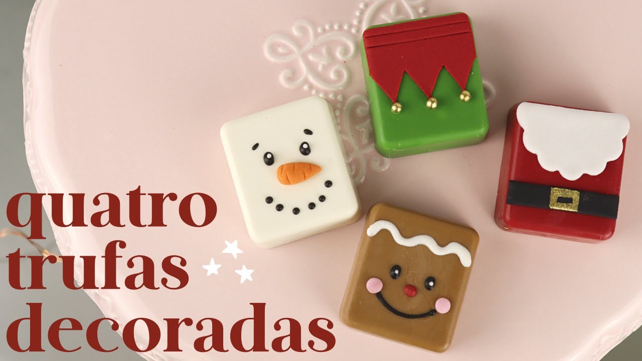 QUATRO TRUFAS DECORADAS PARA O NATAL | ESPECIAL DE NATAL | Petit Gatô