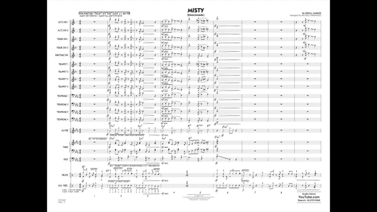 Misty (Emocionado) by Erroll Garner/arranged by Michele Fernández