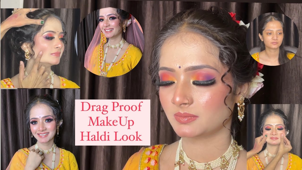 Drag Proof MakeUp 😍 ✅ | Haldi Makeup Look | Colourful Eyes | Detail Knowledge ✅