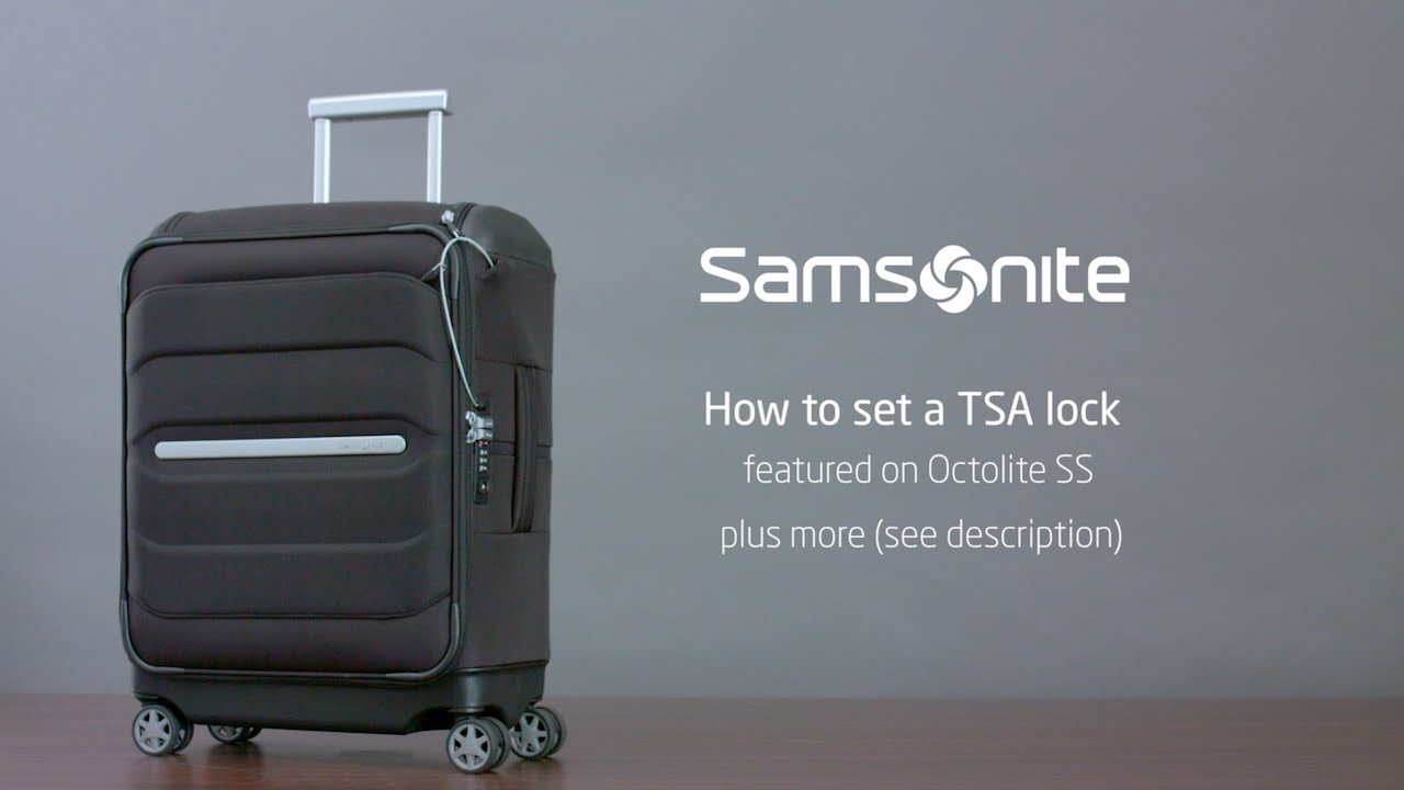 Samsonite Octolite SS - How to set the TSA lock code