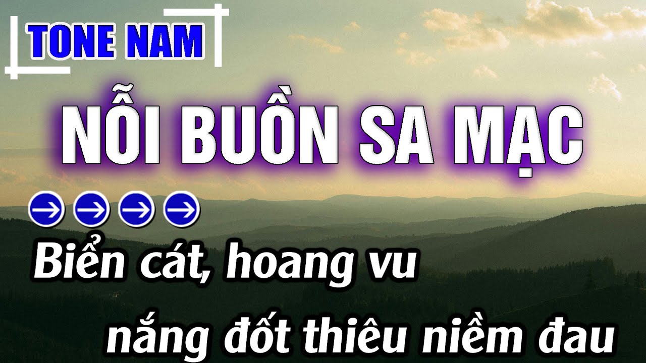Nỗi Buồn Sa Mạc Karaoke Tone Nam ( G#m ) Beat Hay | Karaoke Đăng Khôi