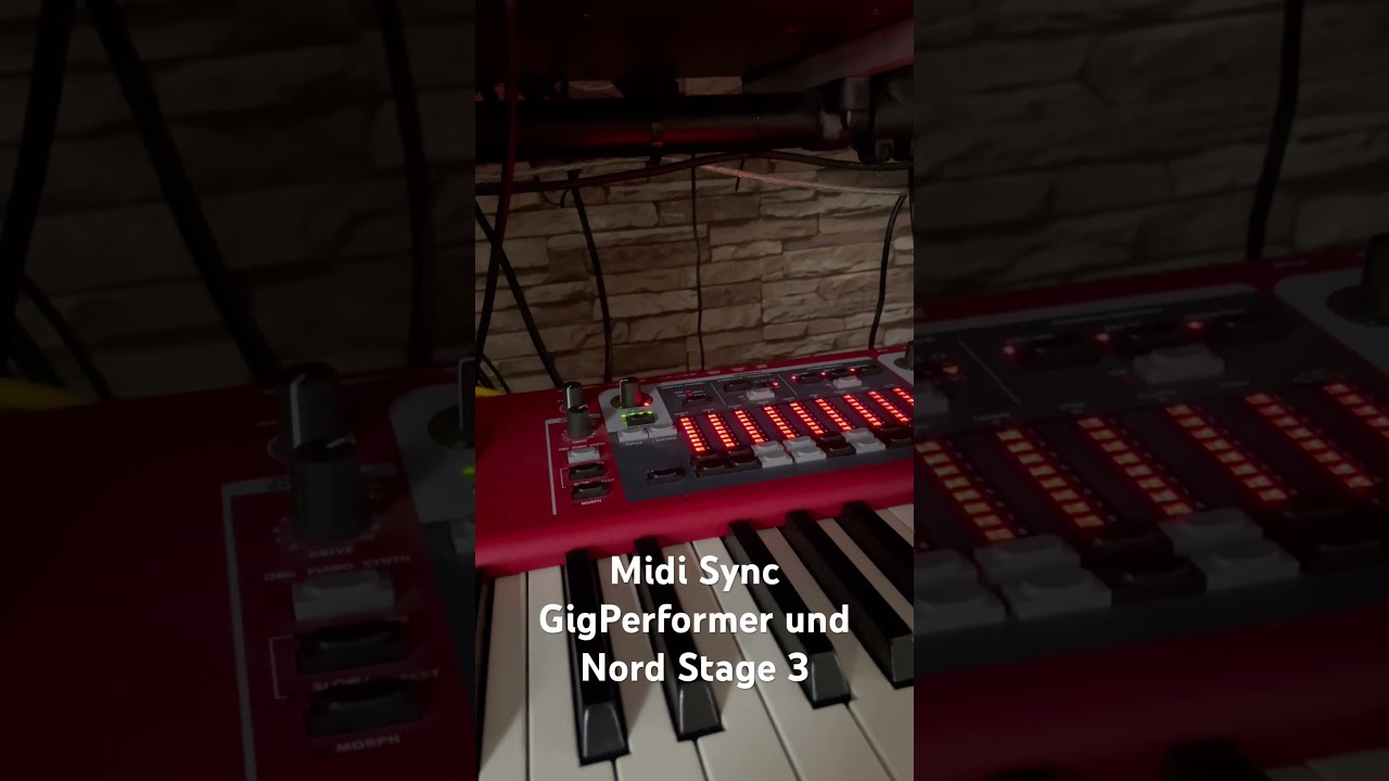 Midi Sync Gig Performer und Nord Stage, Zugriegel