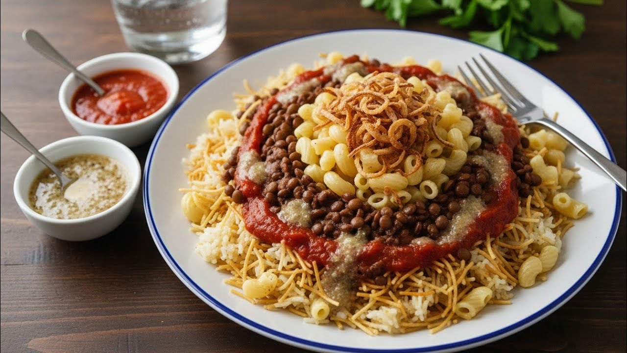 Koshary#Kushari#අරාබි කුසරි බත්රසකෑම😘