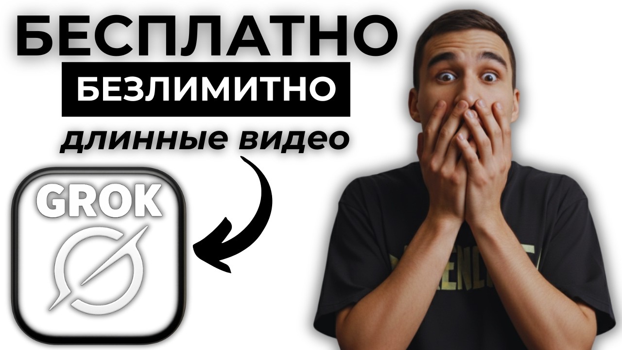 СЕНСАЦИОННЫЙ Grok 4.1 — НЕОГРАНИЧЕННЫЕ длинные видео 16:9 БЕСПЛАТНО! YouTube КИНЕМАТОГРАФ за 0 руб.