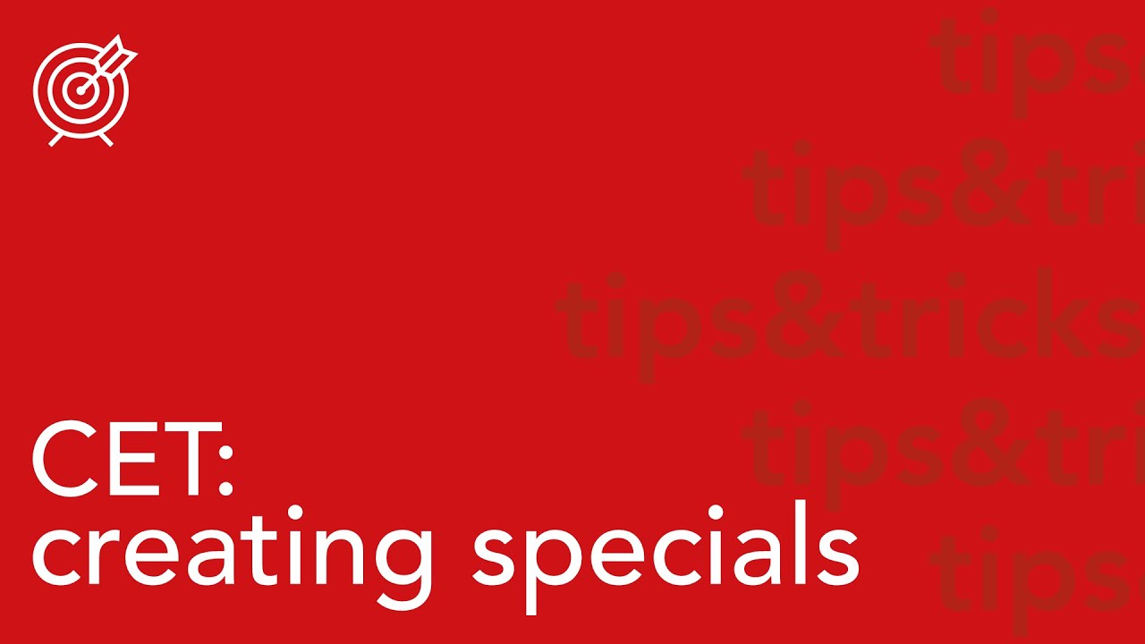creating specials in CET | tips & tricks | kimiko designs