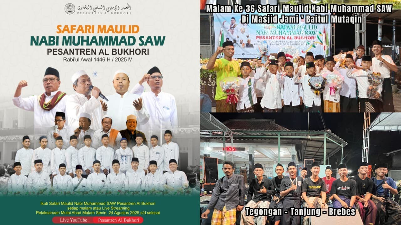 🔴Live Malam Ke 36 Safari Maulid Nabi Muhammad SAW | Di Masjid Jami Baitul Muttaqin Tegongan.
