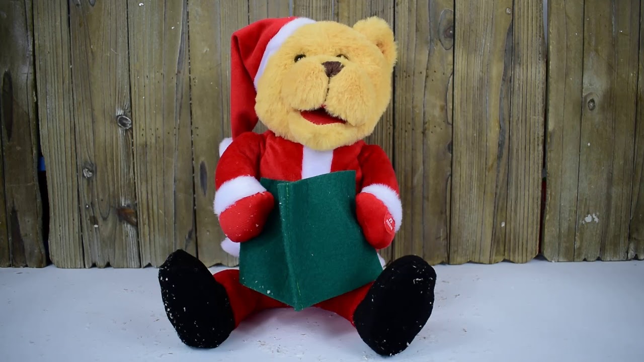 Animated Story Telling Bear with 4 Minute Christmas Story