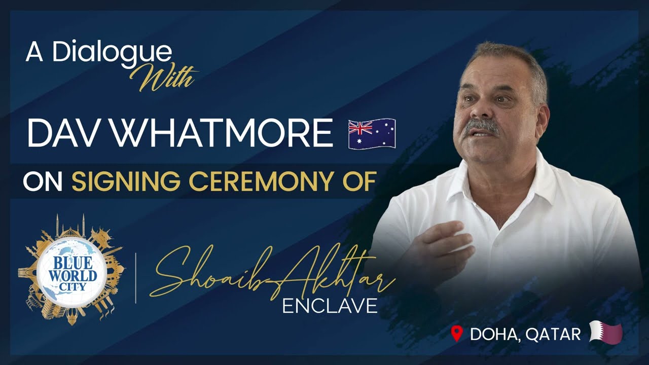 The Legendary Australian Cricket CoachDav Whatmore @ signing ceremony of Shoaib Akhtar Enclave