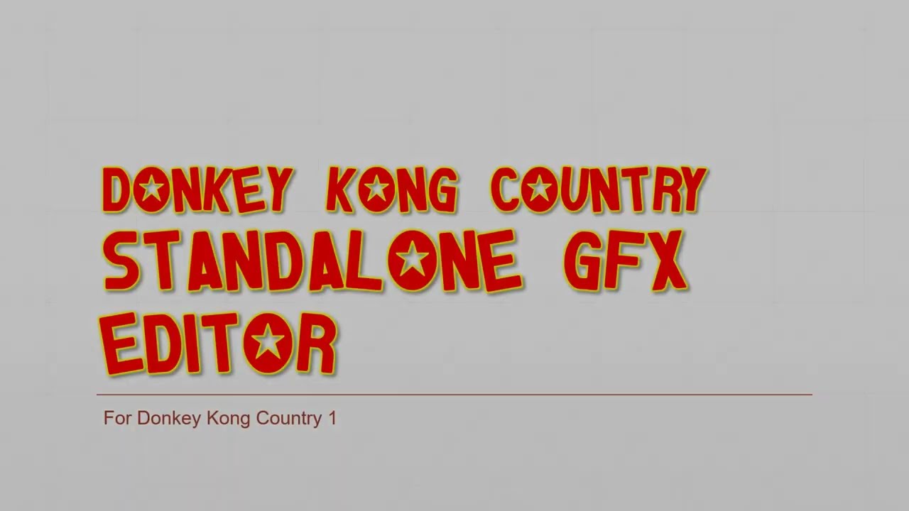 Standalone GFX Editor for DKC1 Tutorial (Computer voice) #romhacking