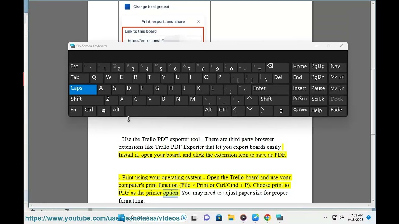 Export Trello Board to PDF
