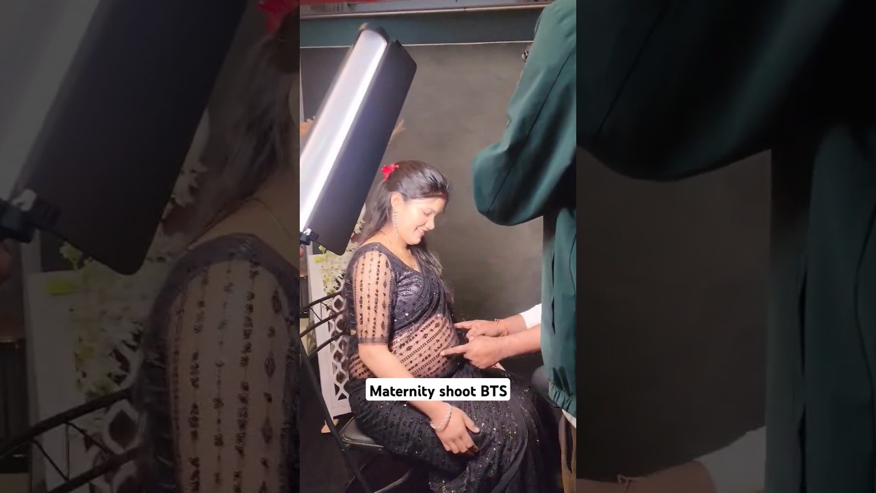 Pregnancy shoot in saree Behind the scene💜🎥📸 #maternityvideo #pregnancyshoot #pregnancy #maternity