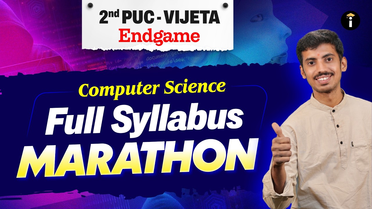 2nd PUC Computer Science End Game Full Syllabus Marathon Live #computerscience revision #BoardExam