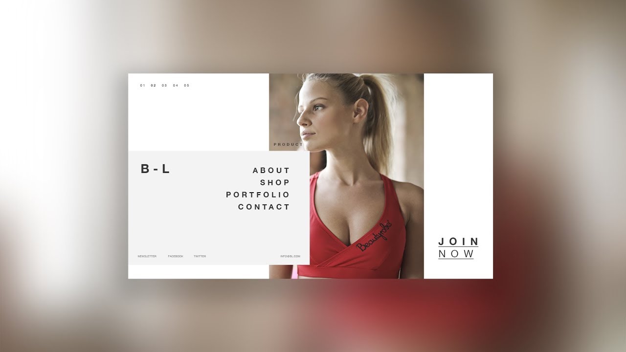 Daily UI Design Challenge Day 1: Sportwear Company Website in Adobe Photoshop