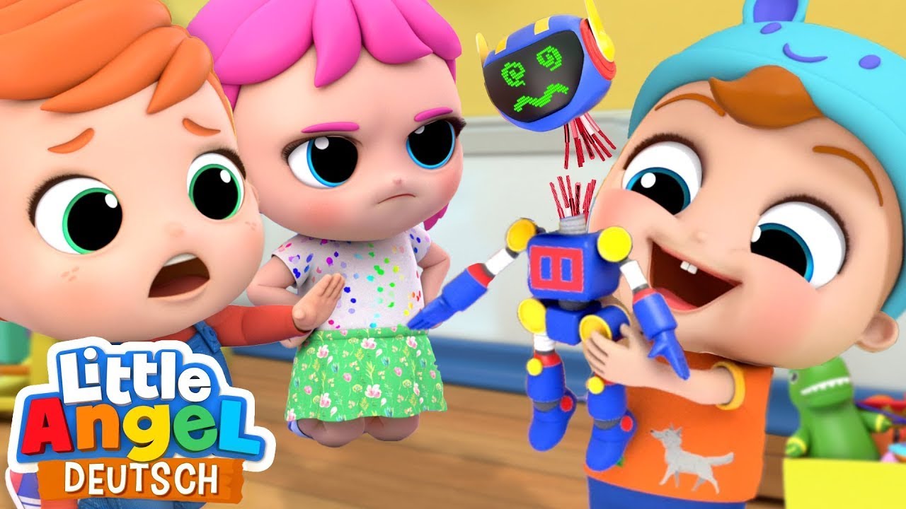 Mach mein Spielzeug nicht kaputt! | Kinderlieder und Cartoons | Little Angel | Moonbug Kids Deutsch