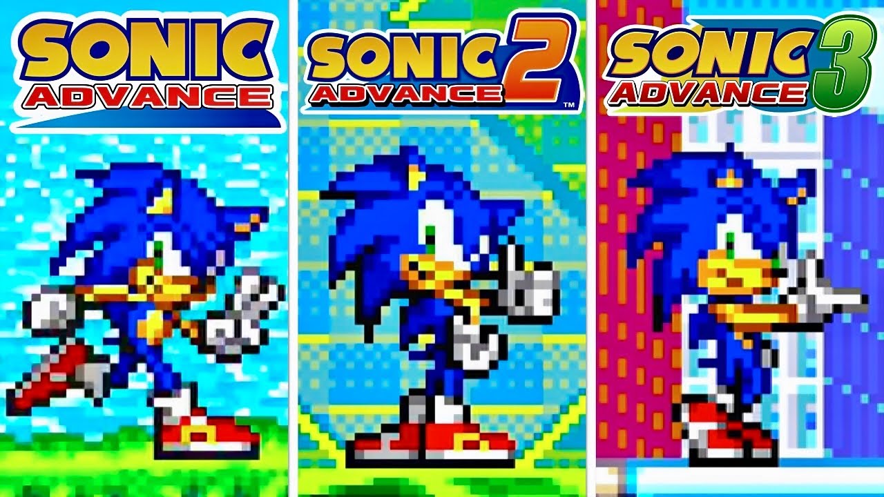 Sonic Advance GBA Games|First Levels Comparison|HD