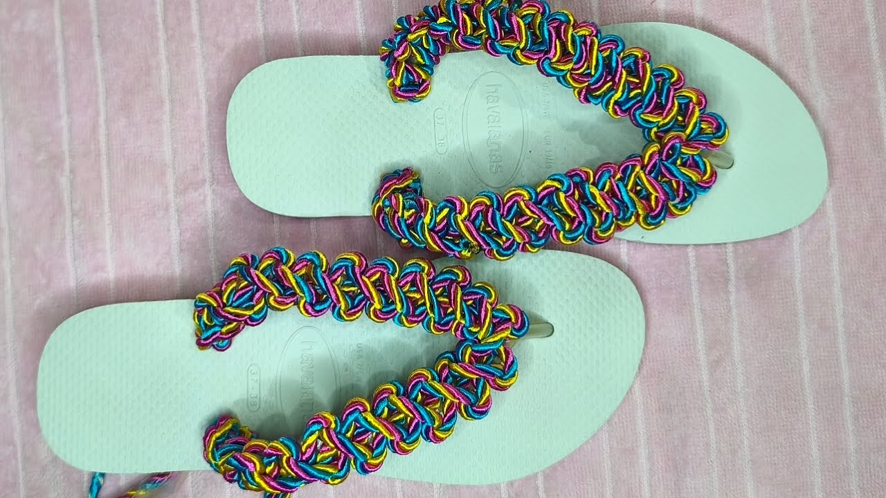 CHINELO DE MACRAMÊ COLORIDO PARA O CARNAVAL - PASSO A PASSO COMPLETO 
