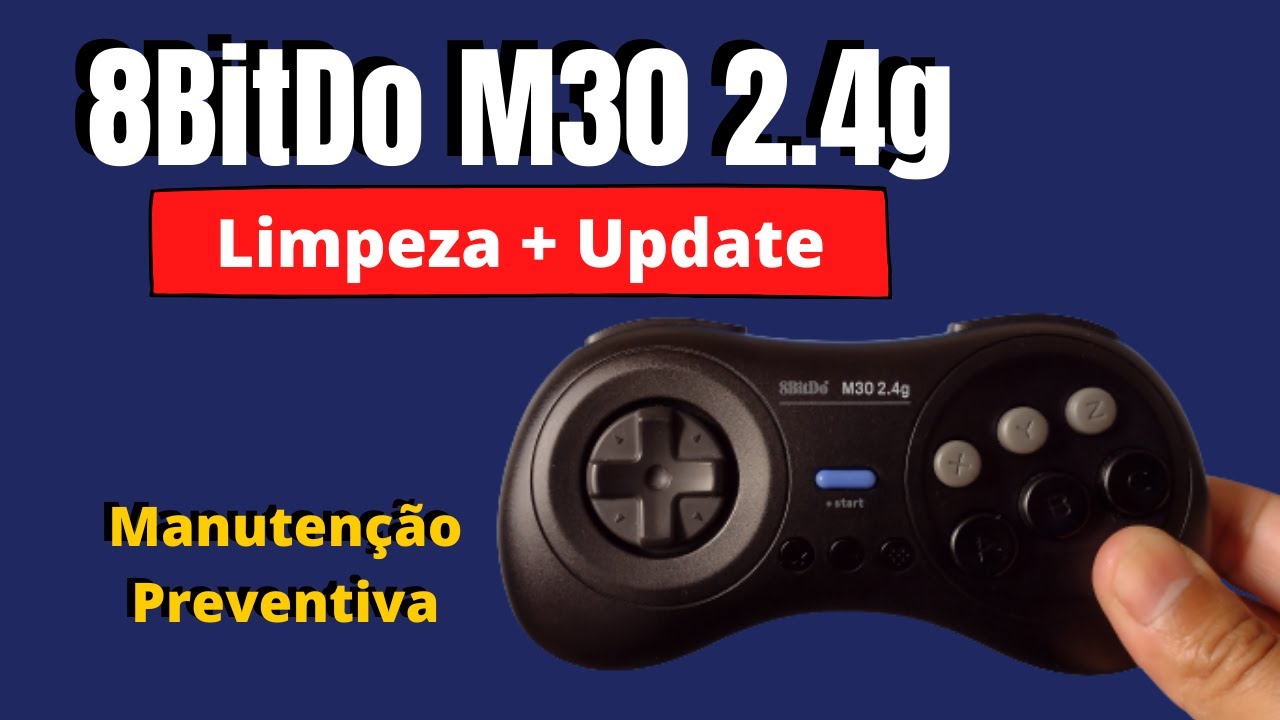 8BitDo M30 2.4g - Limpeza + Update do firmware