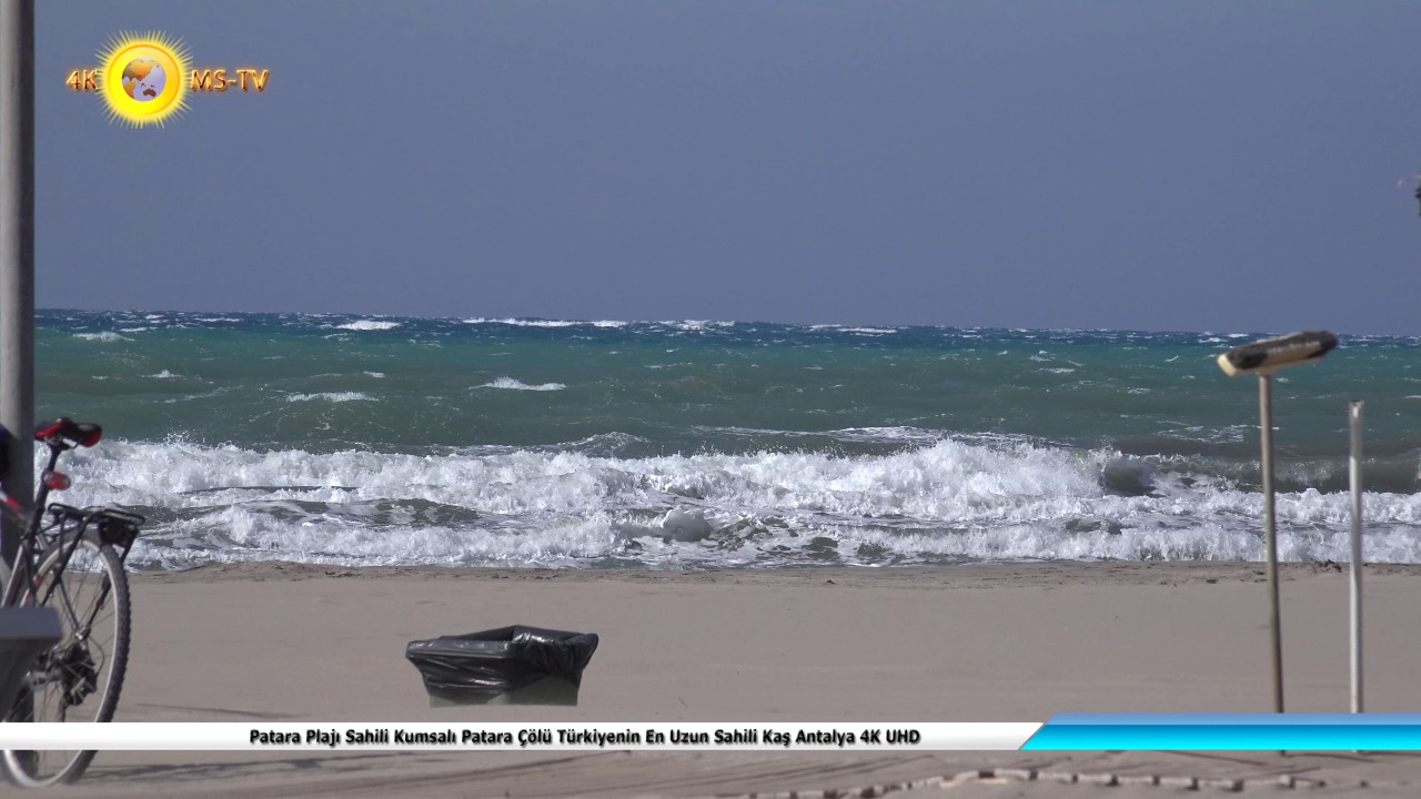 Patara Plajı Sahili Kumsalı Patara &Ccedil;&ouml;l&uuml; T&uuml;rkiyenin En Uzun Sahili Kaş Antalya 4K UHD