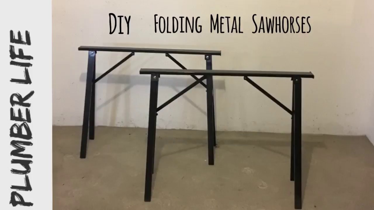 Diy Folding heavy duty steel sawhorses