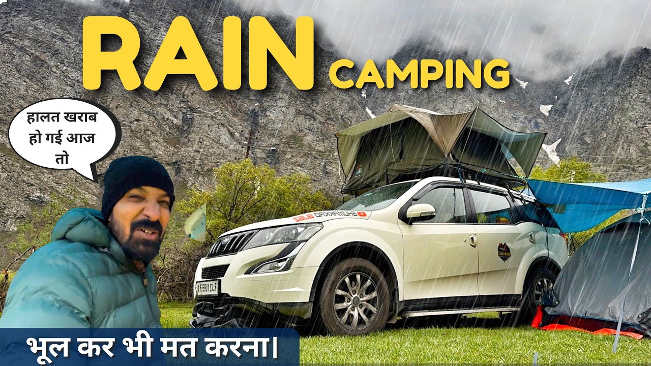 EP-06-पूरा दिन खराब हो गया आज तो 😰CAR CAMPING IN HEAVY RAIN ⛈️ZANSKAR ROADTRIP IN CAMPER VAN | JISPA