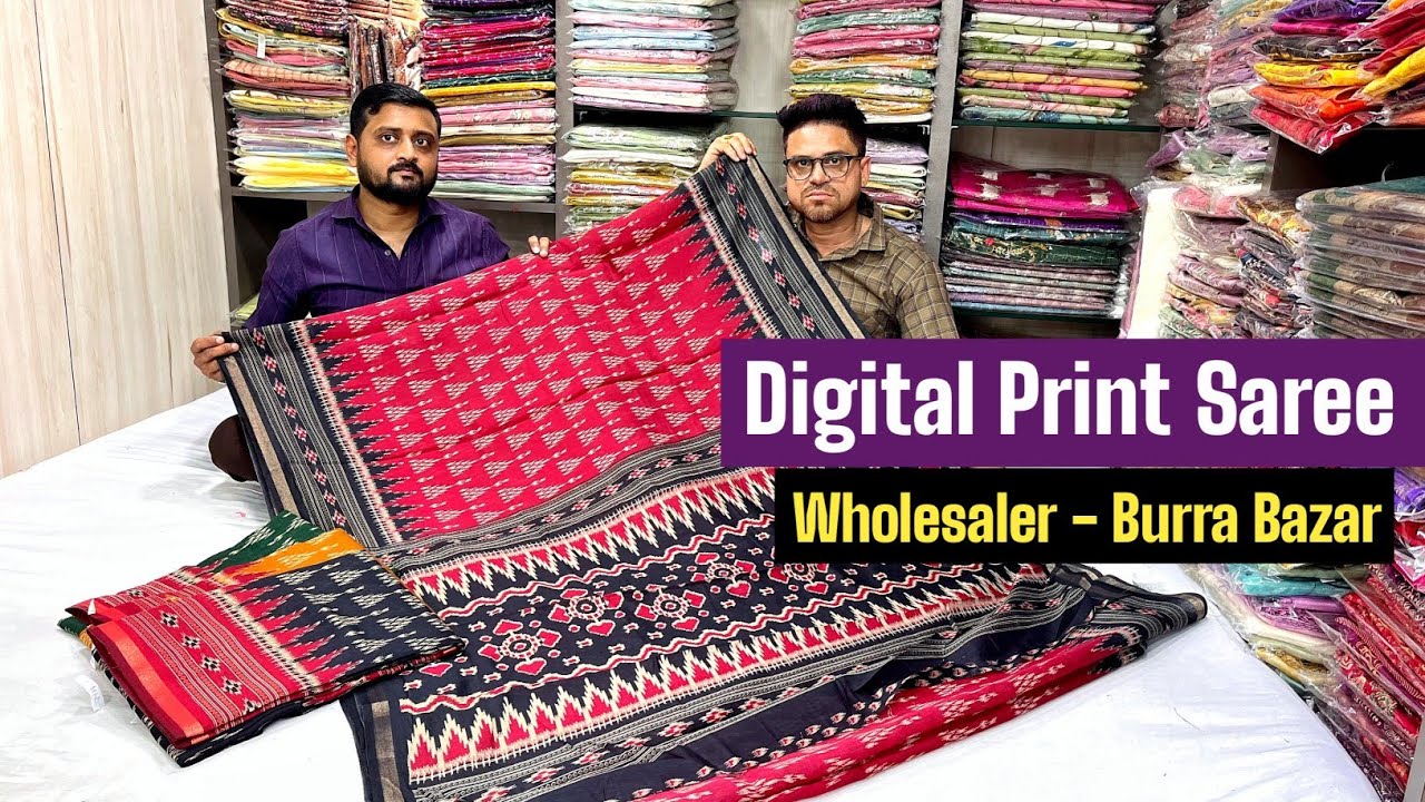 Silk Saree Wholesaler in Kolkata / Digital Print & Handwork Saree Collection - SNEHA CREATION 